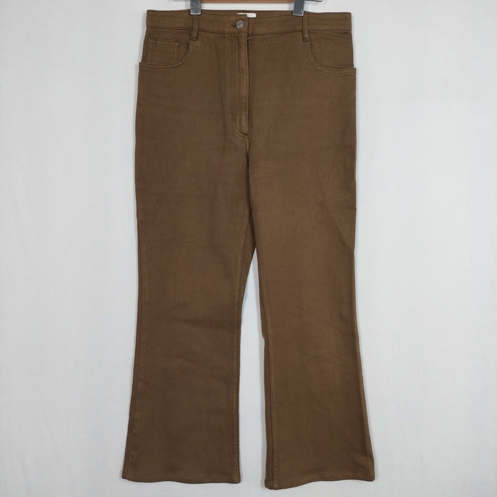Wilfred Free Brown High Waisted Flare Cropped Pants Size 12 DTS 07-06-38570-FA22